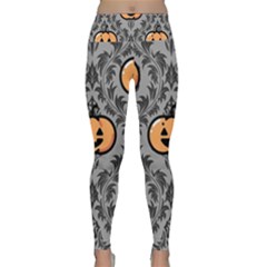 Pumpkin Pattern Lightweight Velour Classic Yoga Leggings by InPlainSightStyle