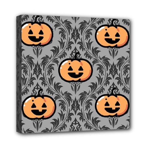 Pumpkin Pattern Mini Canvas 8  X 8  (stretched) by InPlainSightStyle