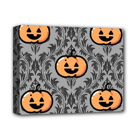 Pumpkin Pattern Deluxe Canvas 14  X 11  (stretched) by InPlainSightStyle