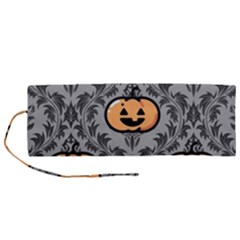 Pumpkin Pattern Roll Up Canvas Pencil Holder (m) by InPlainSightStyle