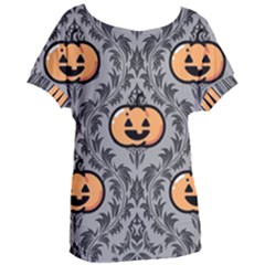 Pumpkin Pattern Women s Oversized Tee by InPlainSightStyle