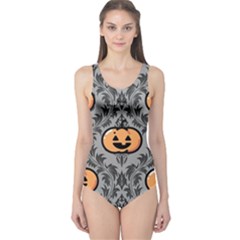 Pumpkin Pattern One Piece Swimsuit by InPlainSightStyle