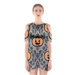 Pumpkin Pattern Shoulder Cutout One Piece Dress by InPlainSightStyle