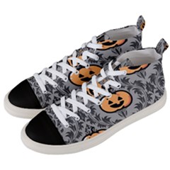 Pumpkin Pattern Men s Mid-top Canvas Sneakers by InPlainSightStyle