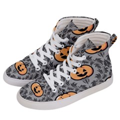 Pumpkin Pattern Women s Hi-top Skate Sneakers by InPlainSightStyle