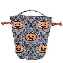 Pumpkin Pattern Drawstring Bucket Bag by InPlainSightStyle