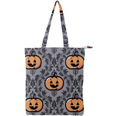 Pumpkin Pattern Double Zip Up Tote Bag by InPlainSightStyle