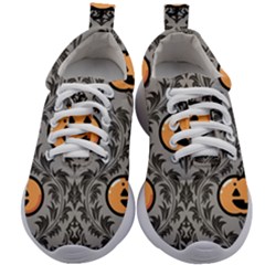 Pumpkin Pattern Kids Athletic Shoes by InPlainSightStyle