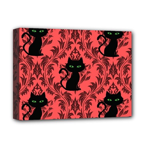 Cat Pattern Deluxe Canvas 16  X 12  (stretched)  by InPlainSightStyle