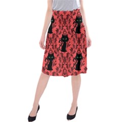 Cat Pattern Midi Beach Skirt by InPlainSightStyle