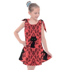 Cat Pattern Kids  Tie Up Tunic Dress by InPlainSightStyle