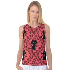 Cat Pattern Women s Basketball Tank Top by InPlainSightStyle