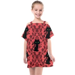 Cat Pattern Kids  One Piece Chiffon Dress by InPlainSightStyle