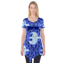 Ghost Pattern Short Sleeve Tunic  by InPlainSightStyle