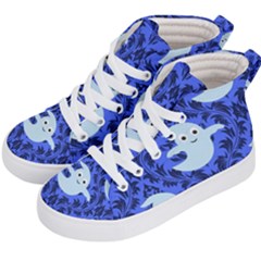 Ghost Pattern Kids  Hi-top Skate Sneakers by InPlainSightStyle