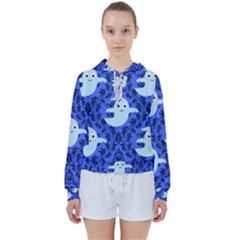 Ghost Pattern Women s Tie Up Sweat by InPlainSightStyle