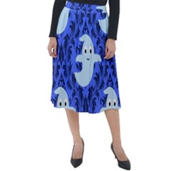 Ghost Pattern Classic Velour Midi Skirt  by InPlainSightStyle