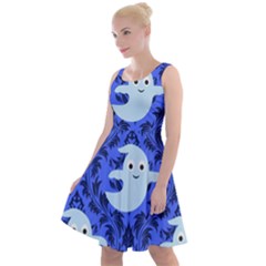 Ghost Pattern Knee Length Skater Dress by InPlainSightStyle