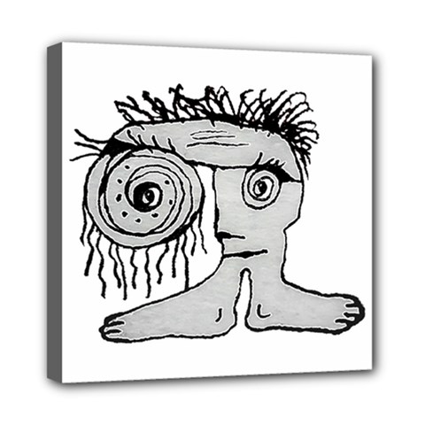 Weird Fantasy Creature Drawing Mini Canvas 8  X 8  (stretched) by dflcprintsclothing