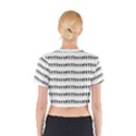 Athletic Running Graphic Silhouette Pattern Cotton Crop Top View2