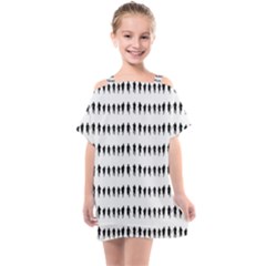 Athletic Running Graphic Silhouette Pattern Kids  One Piece Chiffon Dress by dflcprintsclothing