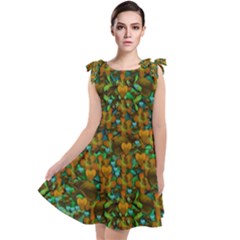 Love Forest Filled With Respect And The Flower Power Of Colors Tie Up Tunic Dress by pepitasart