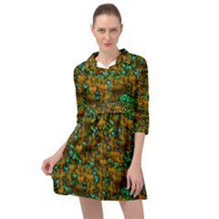Love Forest Filled With Respect And The Flower Power Of Colors Mini Skater Shirt Dress by pepitasart