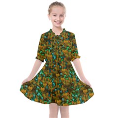 Love Forest Filled With Respect And The Flower Power Of Colors Kids  All Frills Chiffon Dress by pepitasart