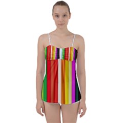 Ultimate Vibrant Babydoll Tankini Set by hullstuff