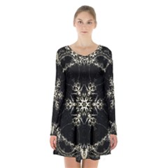 Bnw Mandala Long Sleeve Velvet V-neck Dress by MRNStudios