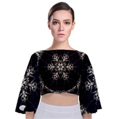 Bnw Mandala Tie Back Butterfly Sleeve Chiffon Top by MRNStudios