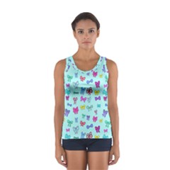 Bows On Blue Sport Tank Top  by Daria3107