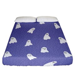 Ghost  Fitted Sheet (california King Size) by SychEva