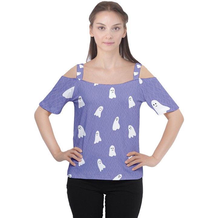 Ghost  Cutout Shoulder Tee