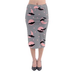 Bat Midi Pencil Skirt