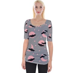 Bat Wide Neckline Tee