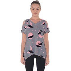 Bat Cut Out Side Drop Tee by SychEva
