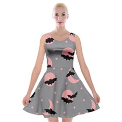 Bat Velvet Skater Dress