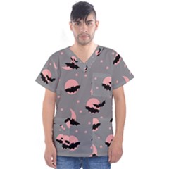 Bat Men s V-Neck Scrub Top