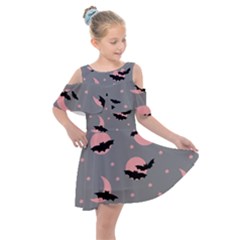 Bat Kids  Shoulder Cutout Chiffon Dress