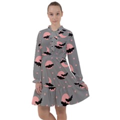 Bat All Frills Chiffon Dress by SychEva