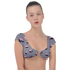 Bat Cap Sleeve Ring Bikini Top