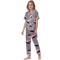 Bat Kids  Satin Short Sleeve Pajamas Set