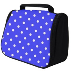 1950 Purple Blue White Dots Full Print Travel Pouch (big) by SomethingForEveryone