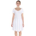 White Short Sleeve Bardot Dress View1