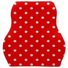 1950 Red White Dots Car Seat Velour Cushion  by SomethingForEveryone