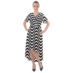Waves Front Wrap High Low Dress by SomethingForEveryone