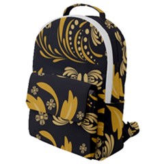 Folk Flowers Pattern Floral Surface Flap Pocket Backpack (small) by Eskimos