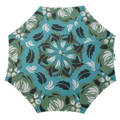 Folk Flowers Pattern Floral Surface Straight Umbrellas by Eskimos