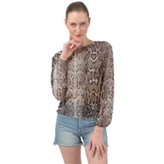 Snake Skin Banded Bottom Chiffon Top